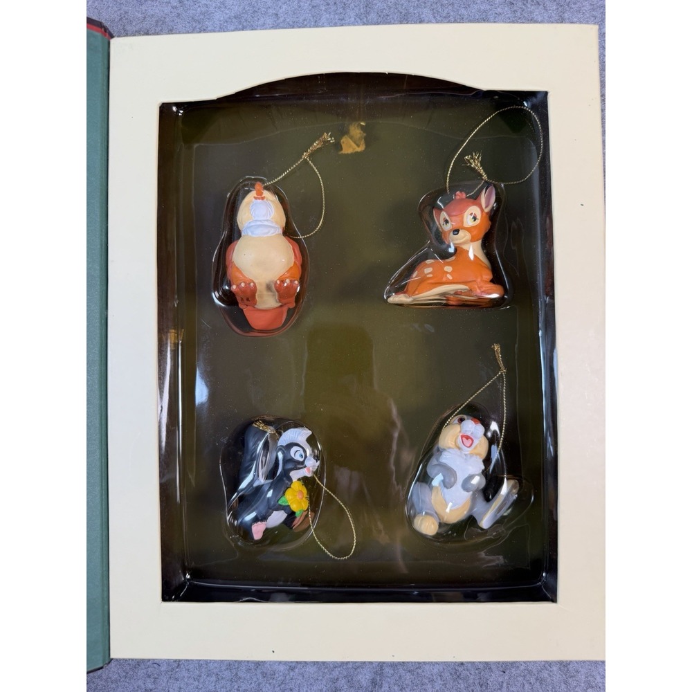 Disney Bambi Storybook Christmas Ornament Set 4 Pc Thumper Flower Owl #16113
